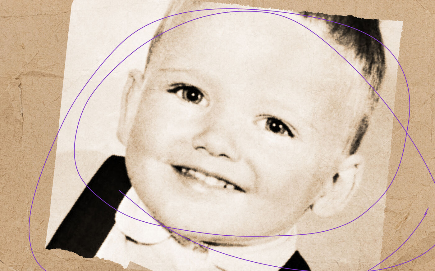 Portrait du petit Eric Peugeot, petit-fils du constructeur automobile Jean-Pierre Peugeot et fils de Roland Peugeot, enlevé le 12 avril 1960 à Saint-Cloud.